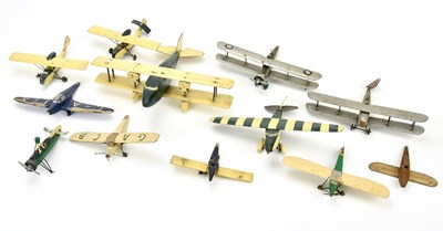 Lot 311 - A group of scratch built model aeroplanes -...