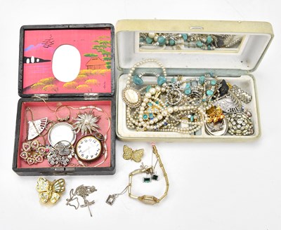 Lot 608 - A collection of costume jewellery including...