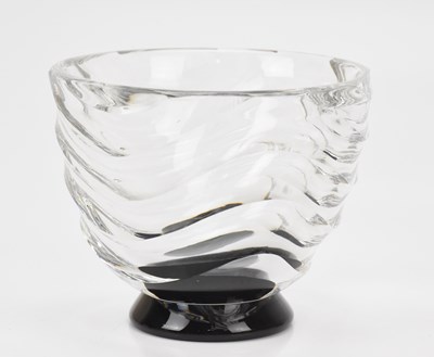 Lot 262 - A Scandinavian Art Glass bowl with fluted wavy...