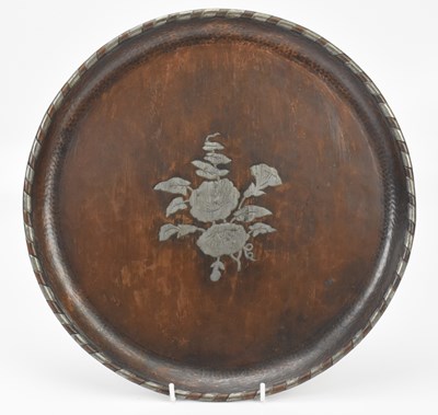 Lot 149 - HAROLD HOLMES; an Arts and Crafts style pewter...