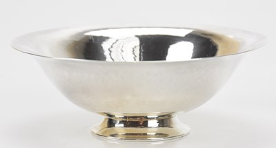 Lot 109 - GEORG JENSEN; a sterling silver footed dish,...