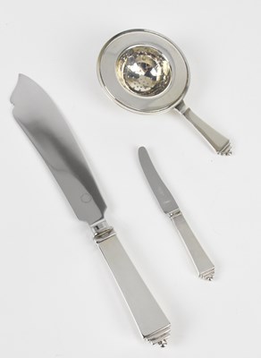 Lot 120 - GEORG JENSEN; a sterling silver Pyramid...