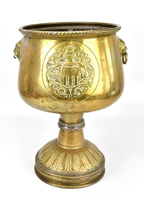 Lot 462 - A 19th century brass jardinière stand, with...