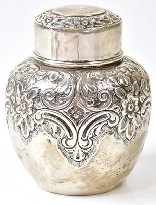 Lot 696 - A Victorian hallmarked silver lidded jar,...