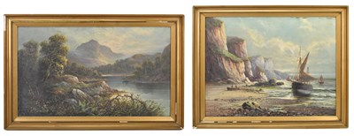 Lot 1652 - F HILDER; two oils on canvas, 'In the vale,...