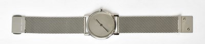 Lot 861 - GEORG JENSEN; a stainless-steel wristwatch...