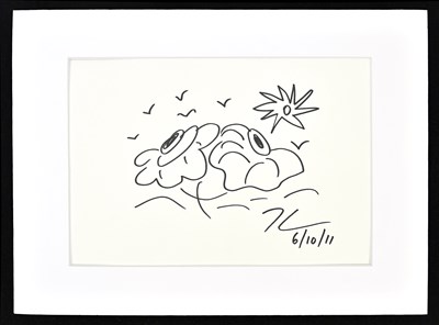Lot 77 - JEFF KOONS (born 1955); ink drawing, still...