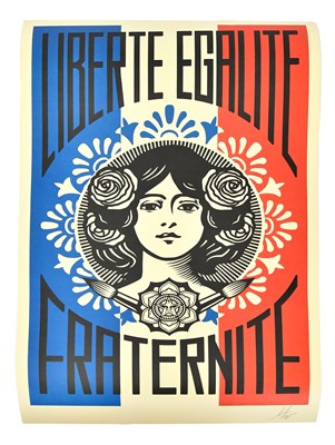 Lot 24 - SHEPARD FAIREY (born 1970); offset lithograph,...
