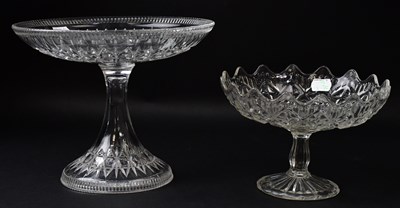 Lot 273 - A pressed glass cake-stand and a pressed glass...