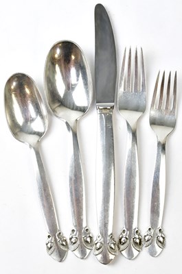 Lot 713 - GEORG JENSEN; five pieces of sterling silver...