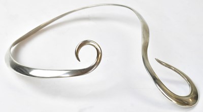 Lot 796 - A hallmarked silver spiral necklet, maker's...