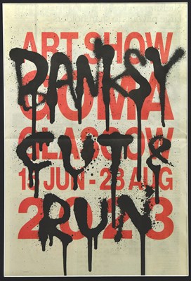 Lot 42 - AFTER BANKSY (2023); a framed newspaper...