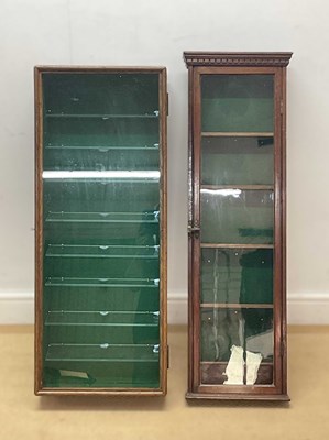 Lot 623 - Two mahogany glazed display wall cabinets,...