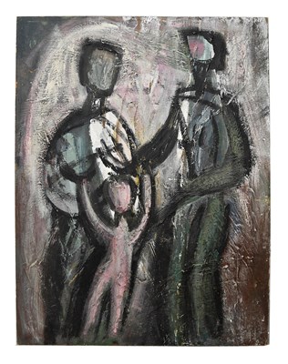 Lot 201 - MARY GASKELL (MAJOR); oil on board, abstract...