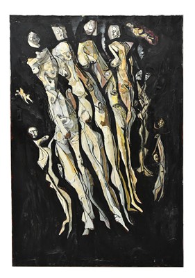 Lot 203 - MARY GASKELL (MAJOR); oil on canvas, stylised...