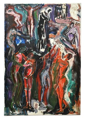 Lot 205 - MARY GASKELL (MAJOR); oil on canvas, stylised...