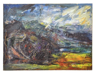 Lot 219 - MARY GASKELL (MAJOR); oil on canvas, abstract...