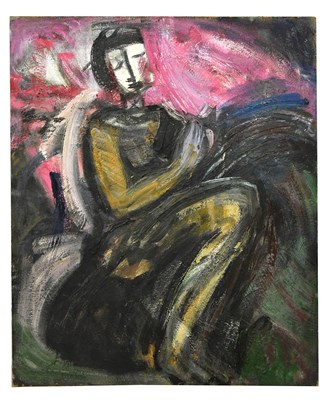 Lot 200 - MARY GASKELL (MAJOR); oil on board, stylised...