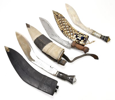 Lot 1088 - A group of three kukris (3).