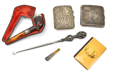 Lot 540 - A George V hallmarked silver cigarette case,...