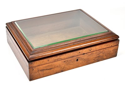 Lot 345 - A Victorian mahogany table top display box,...