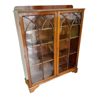 Lot 132 - A mahogany bookcase, with two astragal glazed...
