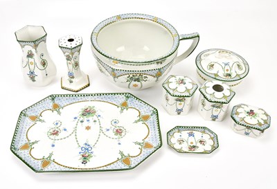 Lot 1382 - ROYAL CORONAWARE; a 'Stella' pattern dressing...