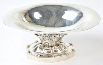 Lot 721 - GEORG JENSEN; a sterling silver oval footed...