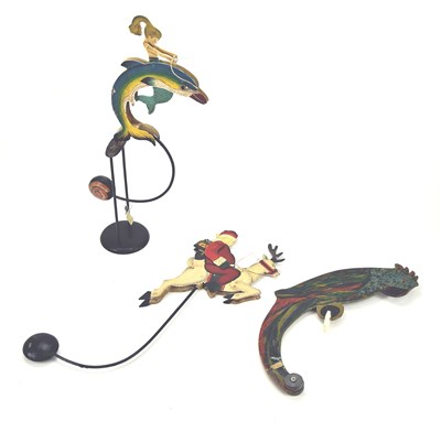 Lot 378 - Three balance sculptures, comprising a mermaid...