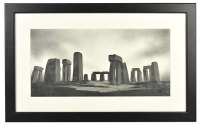 Lot 110 - MARC GRIMSHAW; pencil study, Stonehenge,...