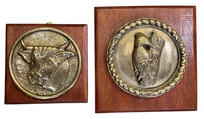 Lot 523 - An early 20th century brass ship's name...