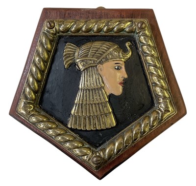 Lot 524 - An early 20th century painted brass ship's...