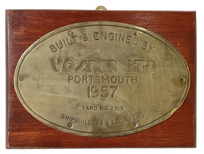 Lot 530 - A mid 20th century brass maritime engineer's...