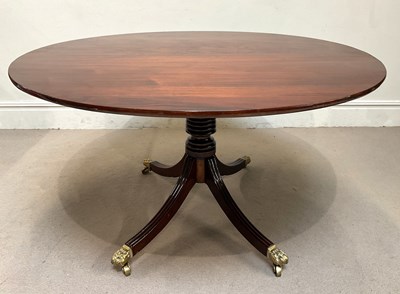 Lot 90 - A Regency style mahogany circular breakfast...