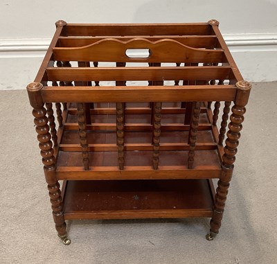 Lot 161 - A four-division Canterbury with bobbin turned...