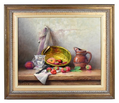 Lot 1618 - ROBERT CHAILLOUX; oil on canvas, still life...