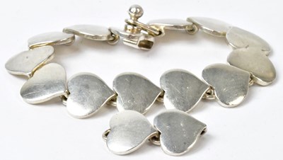 Lot 783 - HANS HANSEN; a sterling silver bracelet with...