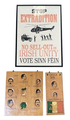 Lot 429 - A framed vintage Sinn Fein political poster,...