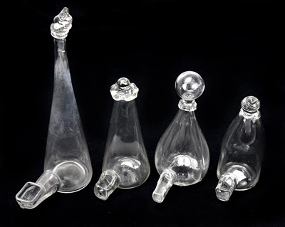 Lot 1441 - Four 19th century hand made glass bird...