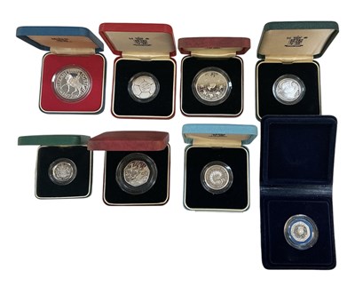 Lot 1691 - ROYAL MINT; eight assorted cased commemorative...