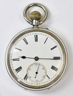 Lot 851 - A hallmarked silver open face crown wind...