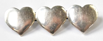 Lot 784 - HANS HANSEN; a sterling silver brooch in the...