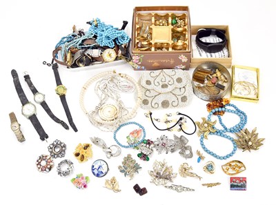 Lot 607 - A collection of costume jewellery including...