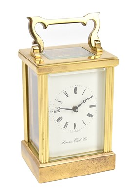 Lot 207 - LONDON CLOCK CO; a brass cased carriage clock,...