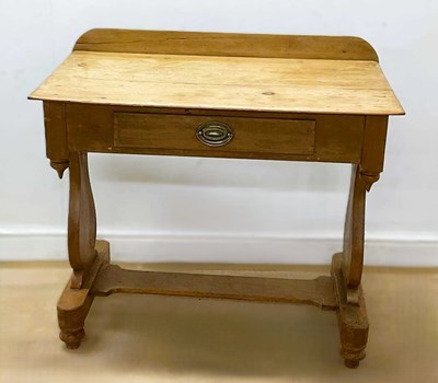 Lot 649 - A pine wash stand with single drawer with...