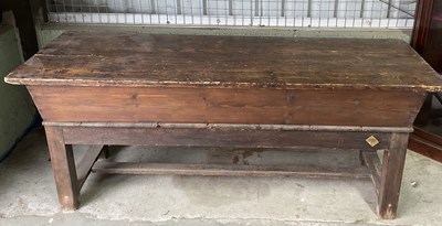 Lot 580 - A 19th century pine grain store with a plank...
