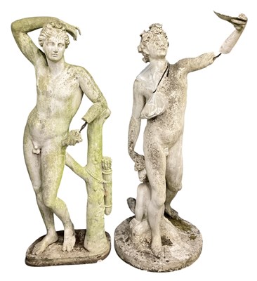 Lot 217 - Two large composite stone garden sculptures...