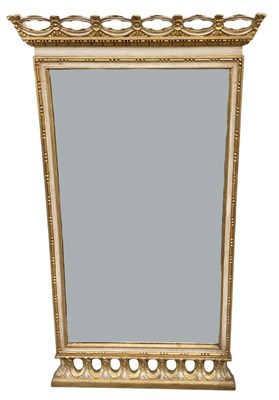 Lot 48 - A modern rectangular gilt framed pier glass,...