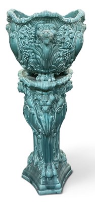 Lot 234 - An early 20th century turquoise glazed...