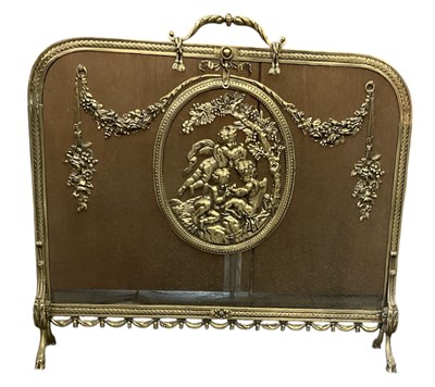 Lot 142 - A reproduction French Empire style brass...